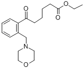 6-[2-(モルホリノメチル)フェニル]-6-オキソヘキサン酸エチル 化学構造式