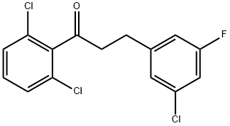 3-(3-CHLORO-5-FLUOROPHENYL)-2',6'-DICHLOROPROPIOPHENONE Struktur