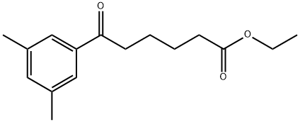 6-(3,5-ジメチルフェニル)-6-オキソヘキサン酸エチル 化学構造式