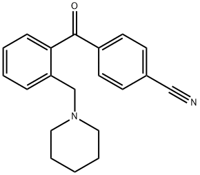 4'-CYANO-2-PIPERIDINOMETHYL BENZOPHENONE 化学構造式