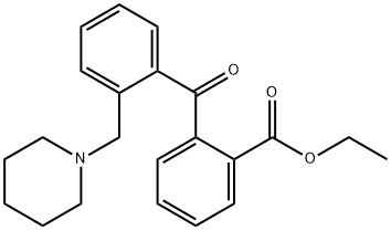 2-カルボエトキシ-2'-ピペリジノメチルベンゾフェノン 化学構造式