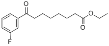 8-(3-フルオロフェニル)-8-オキソオクタン酸エチル 化学構造式