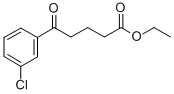 5-(3-クロロフェニル)-5-オキソ吉草酸エチル 化学構造式