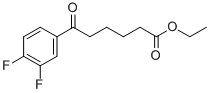 ETHYL 6-(3,4-DIFLUOROPHENYL)-6-OXOHEXANOATE,898752-26-6,结构式