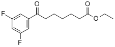 7-(3,5-ジフルオロフェニル)-7-オキソヘプタン酸エチル 化学構造式