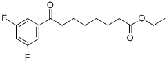 8-(3,5-ジフルオロフェニル)-8-オキソオクタン酸エチル 化学構造式