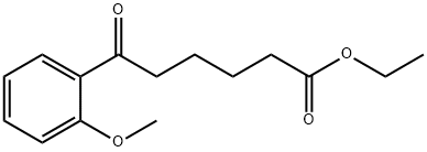 6-(2-メトキシフェニル)-6-オキソヘキサン酸エチル 化学構造式