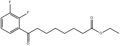 8-(2,3-ジフルオロフェニル)-8-オキソオクタン酸エチル 化学構造式