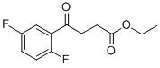 4-(2,5-ジフルオロフェニル)-4-オキソ酪酸エチル 化学構造式