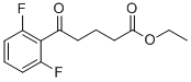 ETHYL 5-(2,6-DIFLUOROPHENYL)-5-OXOVALERATE Structure