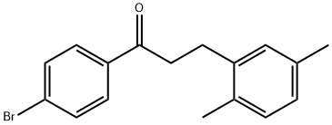 4'-ブロモ-3-(2,5-ジメチルフェニル)プロピオフェノン 化学構造式