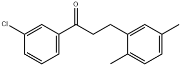 3'-クロロ-3-(2,5-ジメチルフェニル)プロピオフェノン 化学構造式
