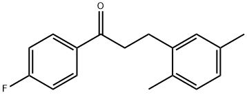 3-(2,5-ジメチルフェニル)-4'-フルオロプロピオフェノン 化学構造式