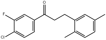 4'-CHLORO-3-(2,5-DIMETHYLPHENYL)-3'-FLUOROPROPIOPHENONE,898753-69-0,结构式