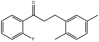3-(2,5-DIMETHYLPHENYL)-2'-FLUOROPROPIOPHENONE Structure