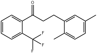 3-(2,5-二甲基苯基)-1-(2-(三氟甲基)苯基)丙-1-酮, 898753-81-6, 结构式
