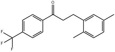 3-(2,5-ジメチルフェニル)-4'-トリフルオロメチルプロピオフェノン 化学構造式