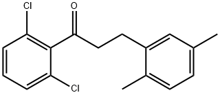 2',6'-ジクロロ-3-(2,5-ジメチルフェニル)プロピオフェノン 化学構造式
