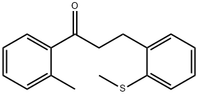 2'-メチル-3-(2-チオメチルフェニル)プロピオフェノン 化学構造式