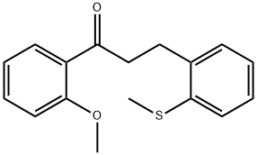 2'-METHOXY-3-(2-THIOMETHYLPHENYL)PROPIOPHENONE Structure