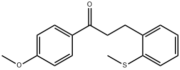 4'-メトキシ-3-(2-チオメチルフェニル)プロピオフェノン 化学構造式