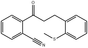 2'-CYANO-3-(2-THIOMETHYLPHENYL)PROPIOPHENONE Structure
