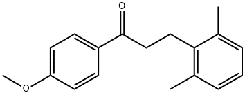 3-(2,6-ジメチルフェニル)-4'-メトキシプロピオフェノン 化学構造式
