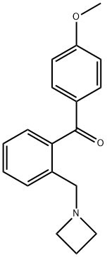 2-アゼチジノメチル-4'-メトキシベンゾフェノン 化学構造式
