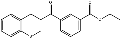 3'-CARBOETHOXY-3-(2-THIOMETHYLPHENYL)PROPIOPHENONE 结构式
