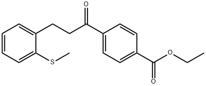 4'-カルボエトキシ-3-(2-チオメチルフェニル)プロピオフェノン 化学構造式