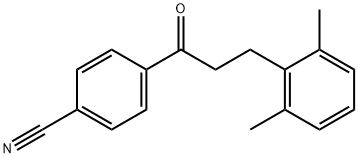 4'-CYANO-3-(2,6-DIMETHYLPHENYL)PROPIOPHENONE 化学構造式