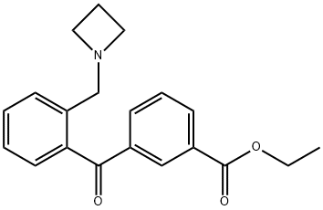 2-アゼチジノメチル-3'-カルボエトキシベンゾフェノン 化学構造式