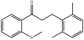 3-(2,6-ジメチルフェニル)-2'-チオメチルプロピオフェノン 化学構造式