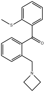 (2-(氮杂环丁烷-1-基甲基)苯基)(2-(甲硫基)苯基)甲酮, 898754-62-6, 结构式
