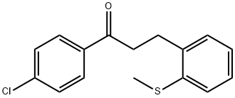 4'-クロロ-3-(2-チオメチルフェニル)プロピオフェノン 化学構造式