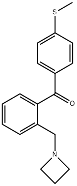 2-アゼチジノメチル-4'-チオメチルベンゾフェノン 化学構造式