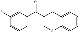 3'-フルオロ-3-(2-チオメチルフェニル)プロピオフェノン 化学構造式