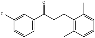 3'-クロロ-3-(2,6-ジメチルフェニル)プロピオフェノン 化学構造式