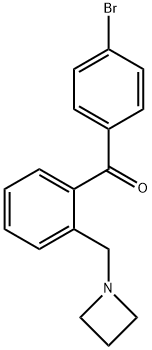 2-アゼチジノメチル-4'-ブロモベンゾフェノン 化学構造式