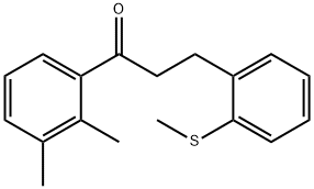 2',3'-DIMETHYL-3-(2-THIOMETHYLPHENYL)PROPIOPHENONE Structure