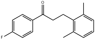 3-(2,6-ジメチルフェニル)-4'-フルオロプロピオフェノン 化学構造式
