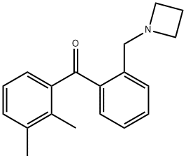2'-AZETIDINOMETHYL-2,3-DIMETHYLBENZOPHENONE,898754-85-3,结构式