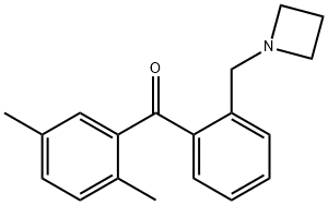 2'-アゼチジノメチル-2,5-ジメチルベンゾフェノン 化学構造式