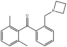 2'-アゼチジノメチル-2,6-ジメチルベンゾフェノン 化学構造式