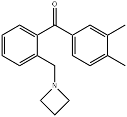 2'-AZETIDINOMETHYL-3,4-DIMETHYLBENZOPHENONE Structure