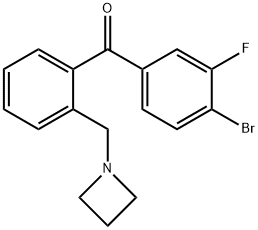 2'-AZETIDINOMETHYL-4-BROMO-3-FLUOROBENZOPHENONE Struktur