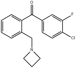 2'-アゼチジノメチル-4-クロロ-3-フルオロベンゾフェノン 化学構造式