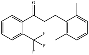 3-(2,6-ジメチルフェニル)-2'-トリフルオロメチルプロピオフェノン 化学構造式