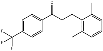 3-(2,6-ジメチルフェニル)-4'-トリフルオロメチルプロピオフェノン 化学構造式