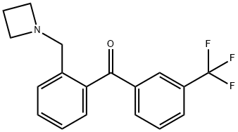 2-アゼチジノメチル-3'-トリフルオロメチルベンゾフェノン 化学構造式